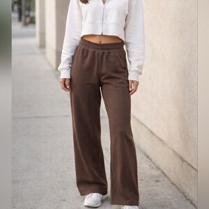 Spyder Brown Rayon Blend Athletic Pants Stretch Lounge Jogger Wide Leg Cozy Chic